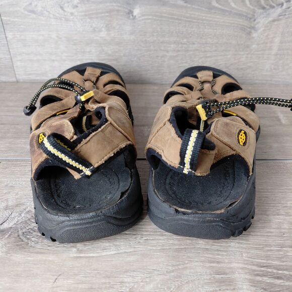 KEEN Newport H2 Sandals Mens 10 Brown Leather Waterproof Hiking Fisherman Shoes